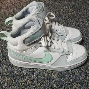 Nike White and Mint Sneakers